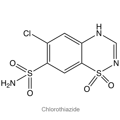 Структурная формула Хлортиазид