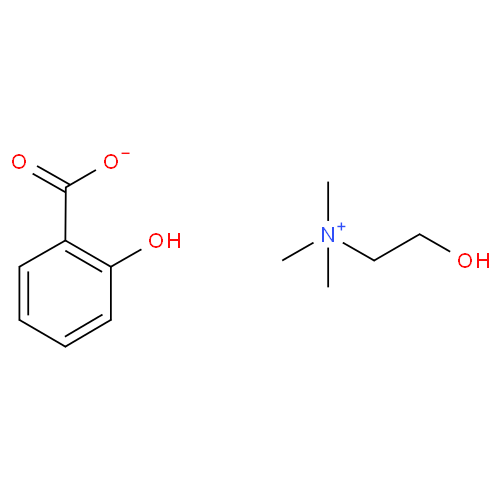 Структурная формула Холина салицилат