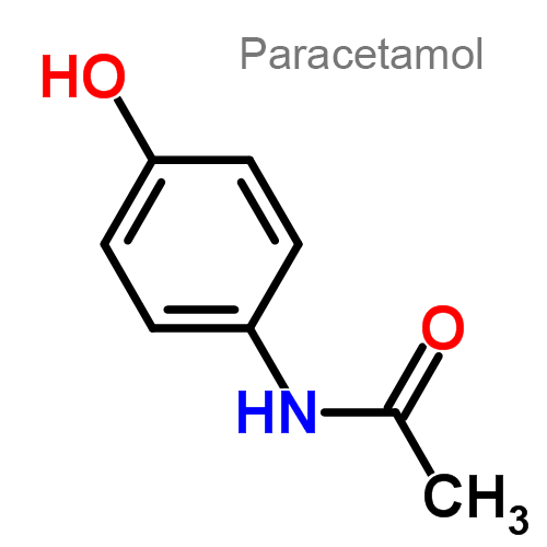 Структурная формула 2 Ибупрофен + Парацетамол