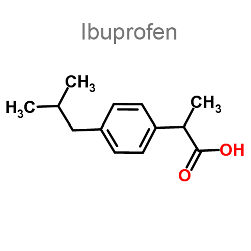 Структурная формула Ибупрофен + Парацетамол