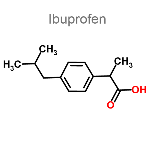 Структурная формула Ибупрофен + Псевдоэфедрин