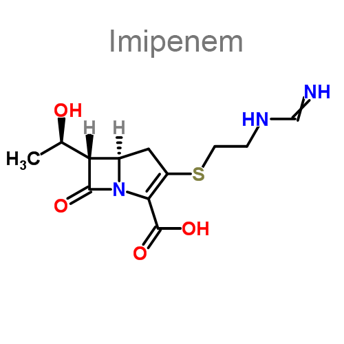 Структурная формула Имипенем + Циластатин