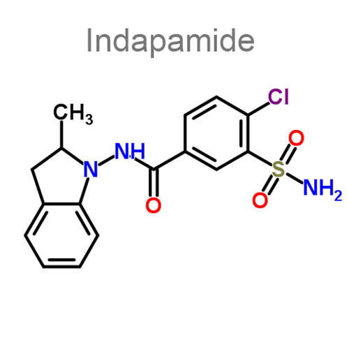 Индапамид + Эналаприл структурная формула
