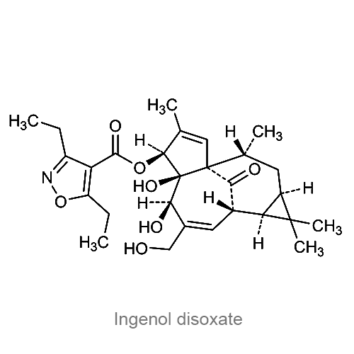 Ингенол дизоксат структурная формула