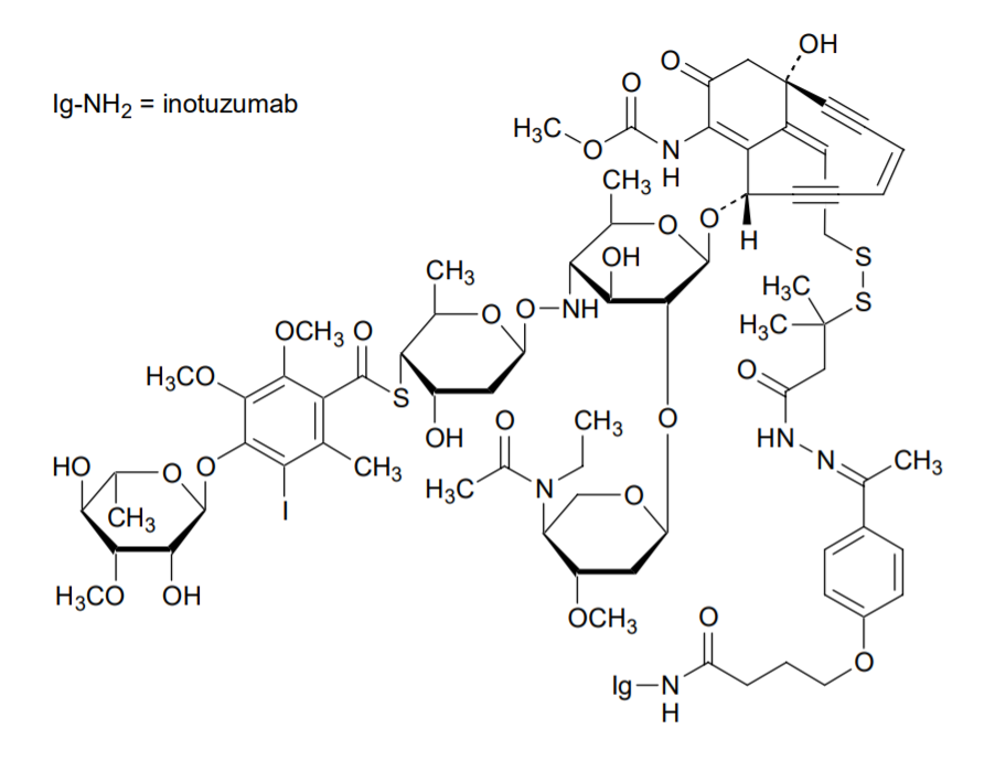 Структура Инотузумаб озогамицин