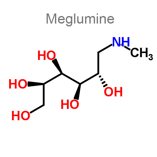 Структурная формула 2 Инозин + Меглюмин + Метионин + Никотинамид + Янтарная кислота