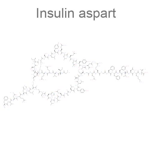Структурная формула 2 Инсулин деглудек + Инсулин аспарт