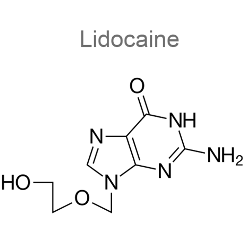 Структурная формула Интерферон альфа-2b + Ацикловир + Лидокаин