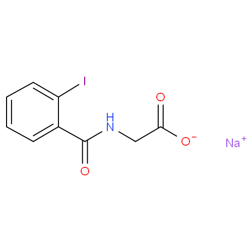 Натрия йодогиппурат [123I] структурная формула