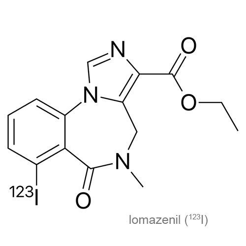 Йомазенил (<sup>123</sup>I) структурная формула