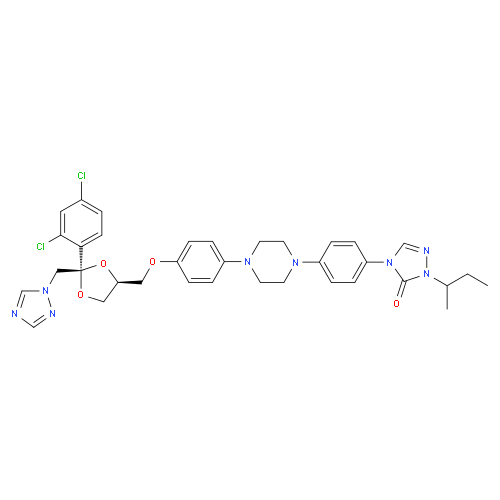Структурная формула Итраконазол