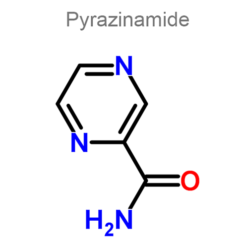 Структурная формула 2 Изониазид + Пиразинамид
