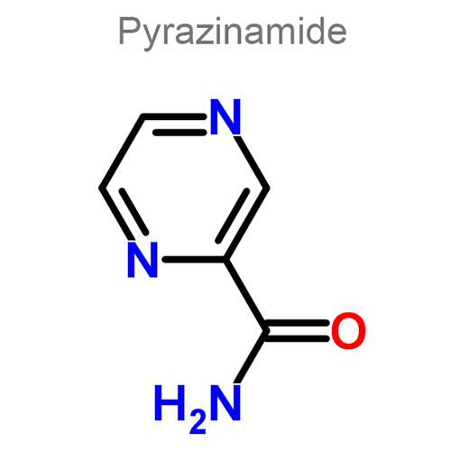 Структурная формула 2 Изониазид + Пиразинамид + Рифампицин + Этамбутол