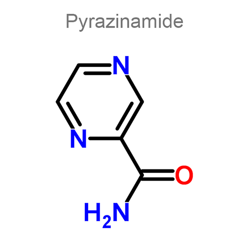 Изониазид + Пиразинамид + Рифампицин + [Пиридоксин] структурная формула 2