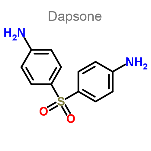 Структурная формула 3 Изониазид + Протионамид + Дапсон