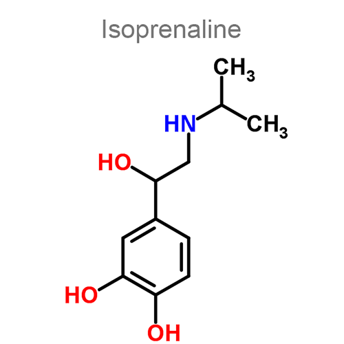 Структурная формула Изопреналин + Фенилэфрин