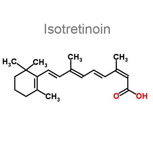 Структурная формула Изотретиноин + Эритромицин