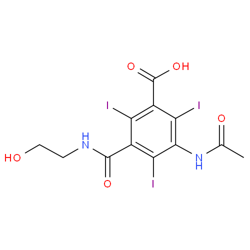 Йокситаламовая кислота структурная формула