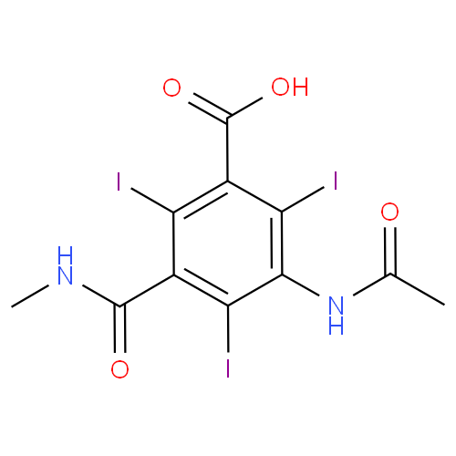 Йоталамовая кислота структурная формула