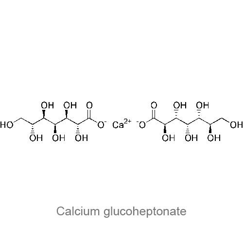 Кальция глюкогептонат структурная формула