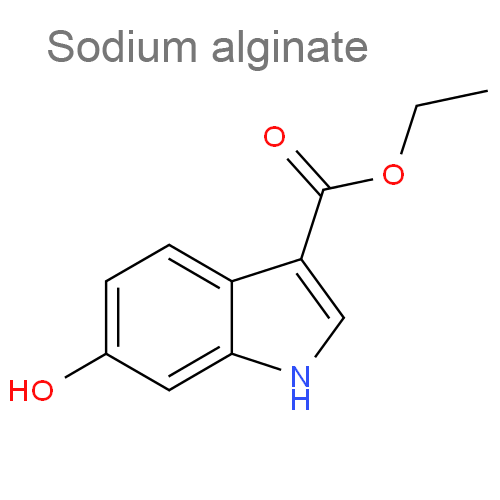 Структурная формула 2 Кальция глюконат + Натрия алгинат + Нитрофурал