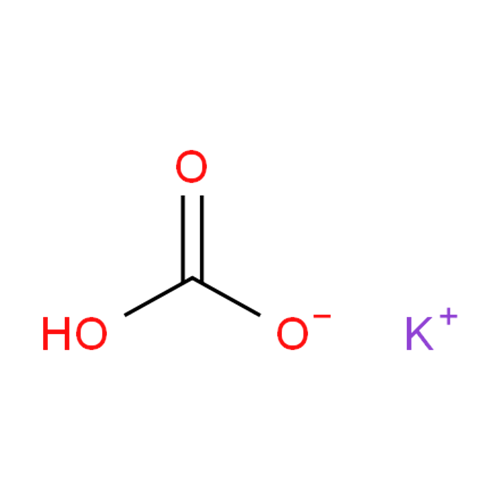 Структурная формула Калия бикарбонат