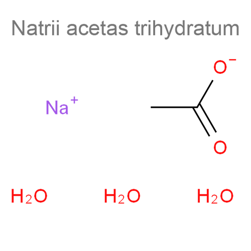 Структурная формула 3 Калия хлорид + Магния хлорида гексагидрат + Натрия ацетата тригидрат + Натрия глюконат + Натрия хлорид