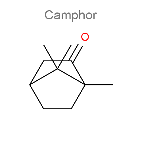 Структурная формула Камфора + Эвкалиптовое масло + Терпентиновое масло + Левоментол
