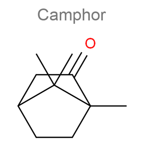Структурная формула Камфора + Хлоробутанол + Эвкалипта прутовидного листьев масло + [Левоментол]