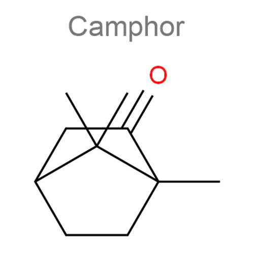 Камфора + Левоментол структурная формула