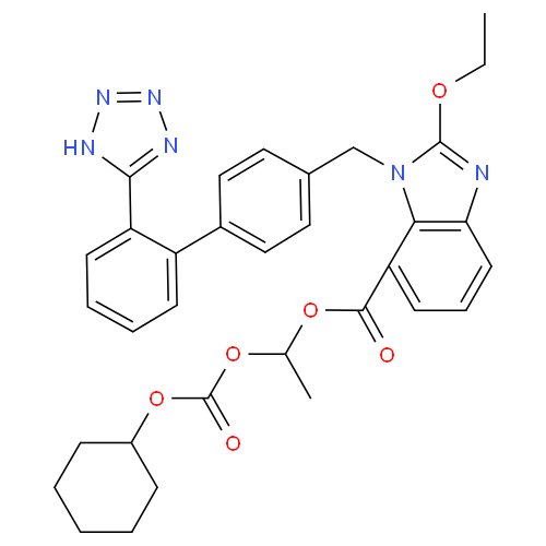 Кандесартан цилексетил структурная формула