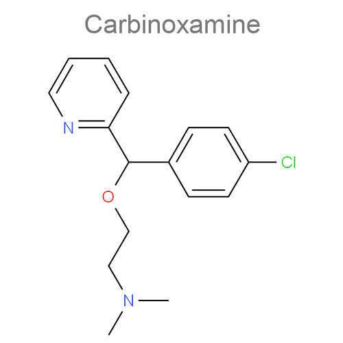 Карбиноксамин + Псевдоэфедрин + Декстрометорфан структурная формула