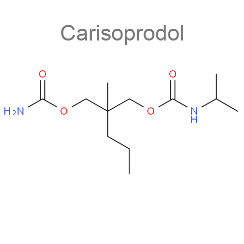 Карисопродол + Ацетилсалициловая кислота + Кодеин структурная формула