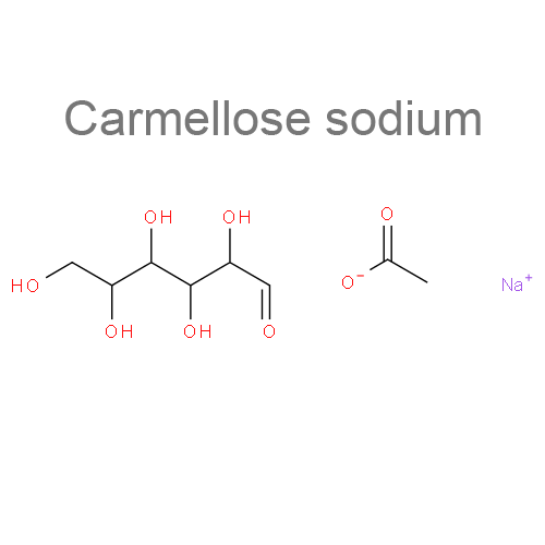 Структурная формула Кармеллоза натрия + Глицерол