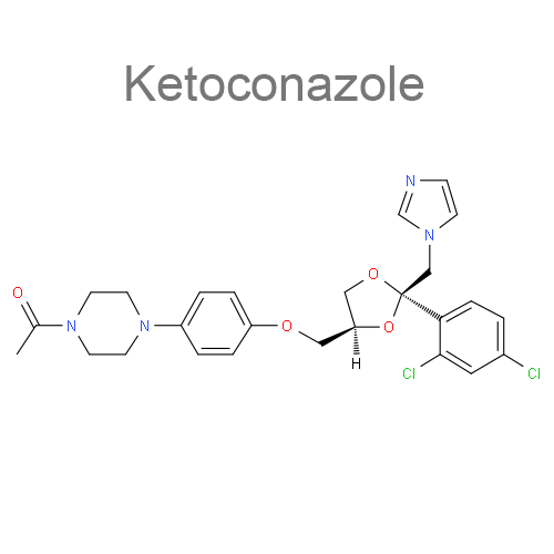 Структурная формула Кетоконазол + Пиритион цинк