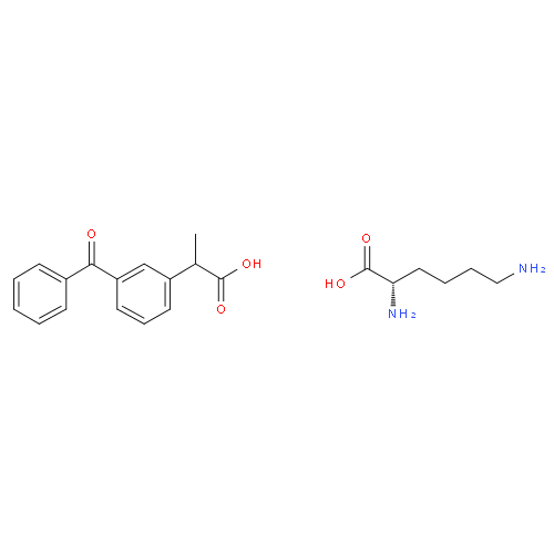 Структурная формула Кетопрофена лизиновая соль
