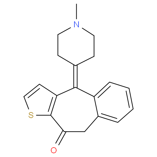 Структурная формула Кетотифен