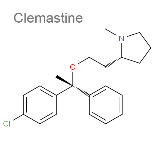 Клемастин + Фенилпропаноламин структурная формула