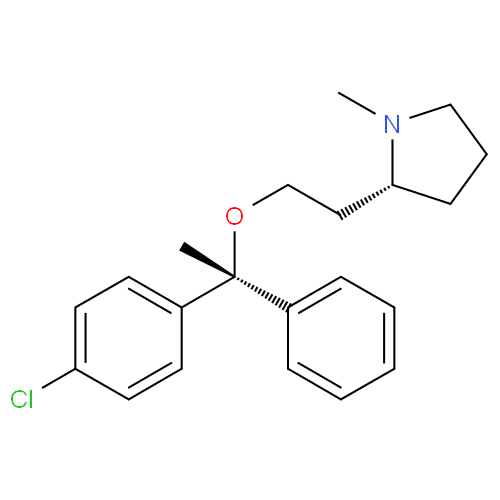 Структурная формула Клемастин
