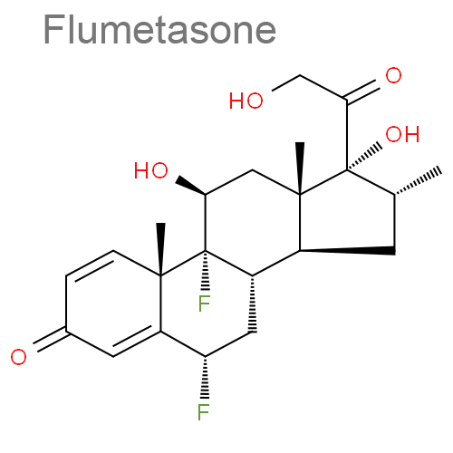 Структурная формула 2 Клиохинол + Флуметазон