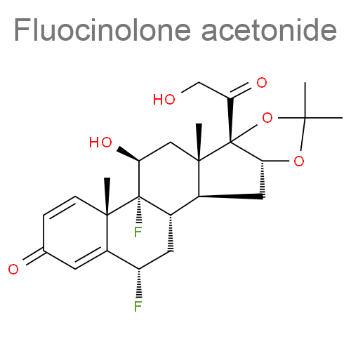 Структурная формула 2 Клиохинол + Флуоцинолона ацетонид