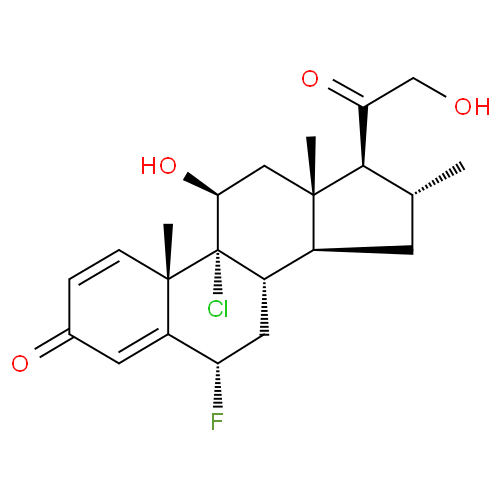 Структурная формула Клокортолон