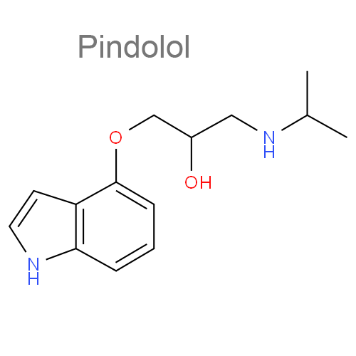 Структурная формула 2 Клопамид + Пиндолол