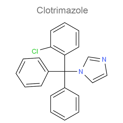 Структурная формула Клотримазол + Метронидазол