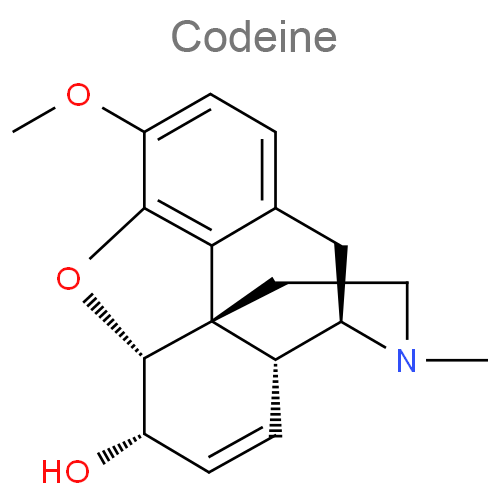 Структурная формула Кодеин + Фенилтолоксамин