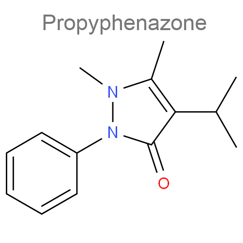 Структурная формула 4 Кодеин + Кофеин + Парацетамол + Пропифеназон