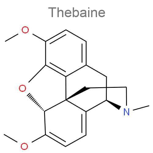 Структурная формула 5 Кодеин + Морфин + Носкапин + Папаверина гидрохлорид + Тебаин