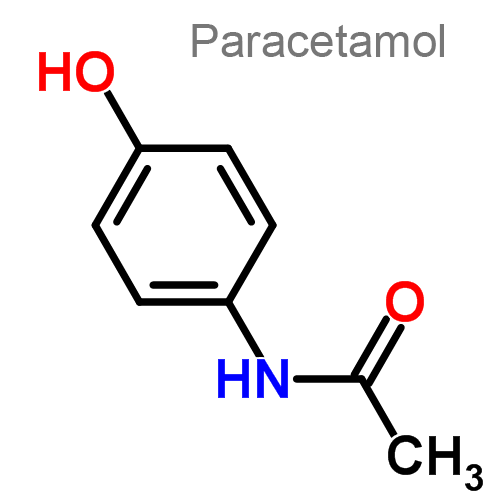 Структурная формула 2 Кофеин + Парацетамол