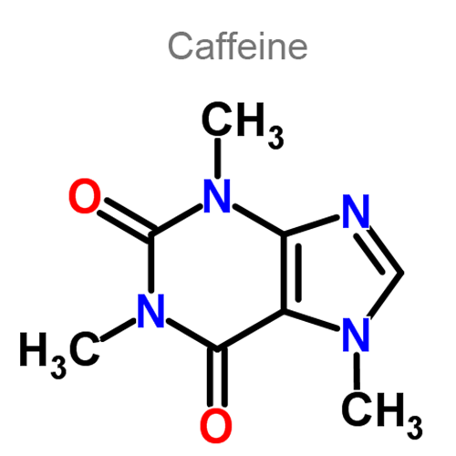 Структурная формула Кофеин + Парацетамол + Фенилэфрин + Терпингидрат + Аскорбиновая кислота