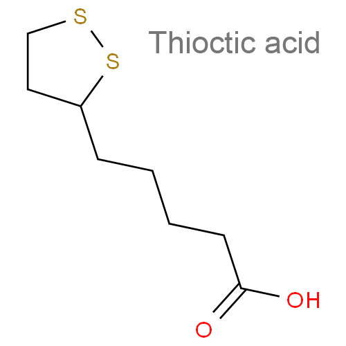 Кокарбоксилаза + Рибофлавин + Тиоктовая кислота структурная формула 3